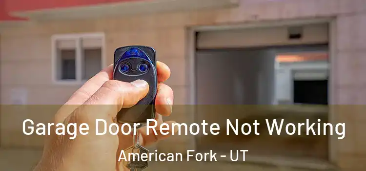  Garage Door Remote Not Working American Fork - UT